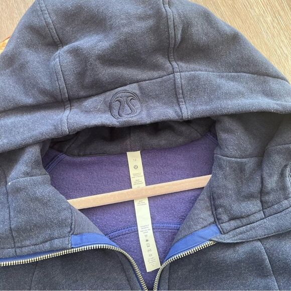Lululemon navy blue scuba hoodie full zip women’s size 12 - Picture 2 of 5